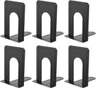 6 Piece Metal Library Bookends Book Support Organizer Bookends Shelves Office Us