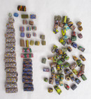 110 Vintage Antique African Trade Beads Venetian Millefiori Glass 1800 s -1900 s