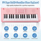 37 Key Portable Electronic Piano Keyboard Piano  mic Kids Music Educational Toy