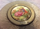 40   s Metal Round Vanity Powder Puff Music Trinket Box Victorian Couple  Works