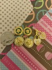 Small Lot Of 6   Versace Gold  Tone Zipper Pull  Charm 