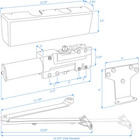 Nuk3y 4400 Series Grade 1 Cast Iron Door Closer  Multi-mount  Adjustable Size 1-