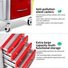 Mobile Medical Rolling Crash Cart For Clinics  Hospitals  And Nursing Centers