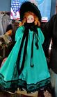 21  Antique Dome-head  Closed-mouth  Early Kestner Doll In Dark Mint Dress17