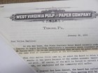 1959 West Virginia Pulp   Paper Co Letterhead And Letter Tyrone Pa