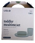 Lalo Non Toxic 3pc Toddler Mealtime Set Silicone Plate  Bowl  And Cup - Sage