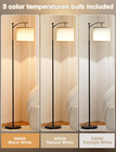 60  Floor Lamps For Living Room With 3 Color Temperatures  Standing Lamp Tall Wi