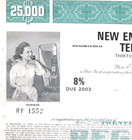 New England Telephone   Telegraph  25000 Stock Bond Certificate 1973 Now Verizon