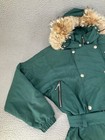 Vintage Nils Ski Suit Womens 16 Green One Piece Snowsuit Jumpsuit Hooded