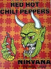 1991 Nirvana - Red Hot Chili Peppers - Pearl Jam Concert Poster 18  X 27  Mint