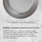 De Buyer Mineral B Carbon Steel Country Fry Pan - 9 5 Diameter 6 5 Cooking