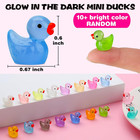 240pcs Luminous Mini Resin Ducks  Tiny Duck Bulk Glow In The Dark Small Plastic