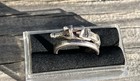 Old  Rare Sterling Silver Ring Man Riding Serpent Snake Pre-columbian Engraving