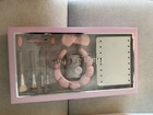 Glitz glam Pink 10pc With Led Mirror Bling Bruches headband Makeup Puffs roller