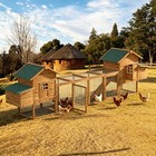 Outdoor Wooden Chicken Coop Multi-level Hen House  Poultry Cage W ramps And Box