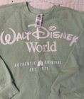 2026 New Walt Disney World Lime Green Crewneck Sweatshirt Embroidered Unisex Lg