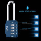 2 6in Long Combination Padlock  Waterproof 4 Digit Combination Lock  Weatherproo