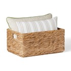 Natural Woven Medium Bin Storage Basket Bulrush Modular Organizing Solution New