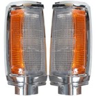 Corner Lamp Light Pair Chrome Side Lr Fit Mitsubishi L200 Mighty Max 1979 - 1996