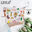 Levlo Italy Travel Pouch Bag Rome Souvenir Gift Pisa Tower Colosseum Venice C   