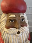 Vtg Hand Carved Hand Painted Santa Claus Gnome Christmas Figurine 14    Folk Art