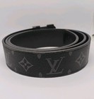 Belt Men s Initiales  Black Buckle Size 32-36 Waist