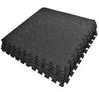 6 High Density Non-skid Matting Floor Tiles- Interlocking Eva Foam W  Rubber Top