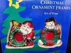 Vintage 1994 Christmas Ornament Frames Set Of Four Snowman Elf Bear Stocking