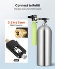 Uimoso Portable Scuba Tank Refill Adapter For Diving  Durable Aluminum Design