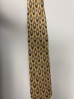 Robert Talbott Silk Hand Sewn Tie Gold Blue Geometric Abstract Woven Made In Usa