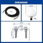 Sirius Xm Satellite Radio Antenna  Mirror Tubular Mount Aerial With Smb Connecto