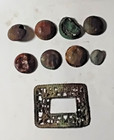 8 Rough Civil War Buttons And A Sash Buckle Found In Central Virginia   14 00