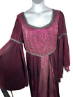 Pyramid Collection Red Velvet Medieval Renaissance Dress Gown Size Xl Cosplay