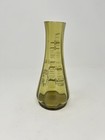 Antique Moser Art Glass Yellow Green Vase Hand Enameled Daisies Gold Scroll