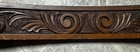 Vtg Salvage Wood 22   x3 5    Brown Floral Carved Pediment Molding Crafter