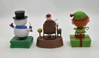 Solar Powered Bobble Head Dancing Toys Set Of 3 Christmas Santa Elf Snowman