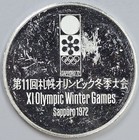 1972 20g  999 Silver Proof Japan Sapporo Xi Winter Olympics Bobsled Racing Medal