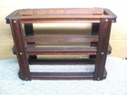 Antique Singer Treadle Sewing Machine Cabinet  Wood  2 Drawer Frame Stack Read