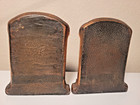 Vintage Rodin Thinker Cast Iron Bookends Pair Art Deco Bronze Tone Library Decor