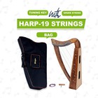 19-strings Celtic Lever Harp Mahagony Wood With  Bag  Tuning Key   Strings