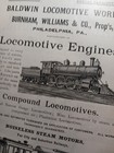 1892 Print Ad Baldwin Locomotive Works Burnham Williams    Co  Steam Motors