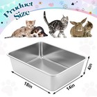 Stainless Steel Cat Litter Box With High Sides Extra Large Open Metal Litter