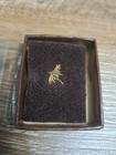 Vtg  Sportsmans Fishing Hat Pin 24k Gold Overlay Salmon  Trout Fly