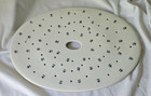 Antique Decorated Porcelain Meat Strainer Large 17 x12  19th Century