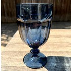Libbey Duratuff Blue Goblets Set Of 4 Gibraltar Water Wine Glasses Vintage Usa