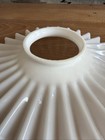 Antique 10    Milk Glass Petticoat Shade Oil Kerosene Lamp 3 5    Fitter