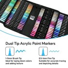 Pagather 120 Colors Dual Tip Acrylic Paint Markers  Waterproof  Box Set  new 