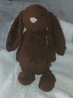 Jellycat London Bashful Bunny Chocolate Brown Rabbit Medium 12 Plush Stuffed