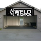 Weld Racing Banner Garage Wall Decor Motorsports Sign 71x24 Vinyl Art New