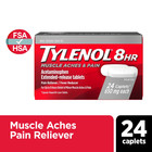 8 Hour Muscle Aches Pain Relief Tablets With Acetaminophen  24 Count